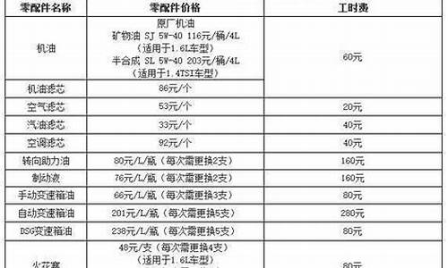 朗逸汽车保养费用_朗逸的保养费用